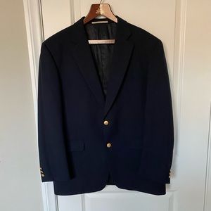 Burberry men Kensington navy blazer, golden buttons, 42 SHT in great condition